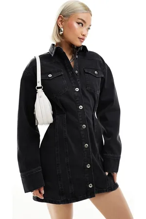 COLLUSION Denim shirt dress in