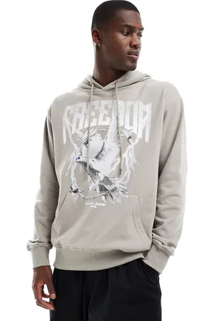 Sixth June Freedom print hoodie in beige
