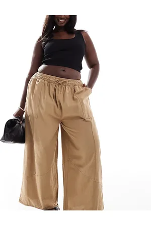 ASOS ASOS DESIGN Curve baggy pull on pants in washed sage
