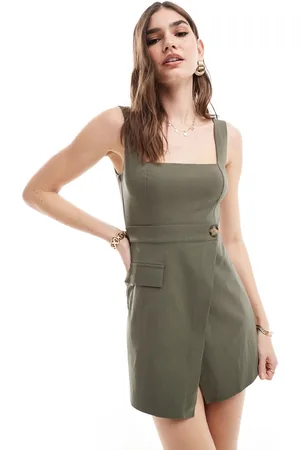 ASOS Utility skort romper in olive
