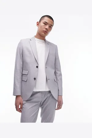 Topman Herringbone suit jacket in