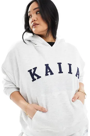 Kaiia Plus logo oversized hoodie in light - part of a set