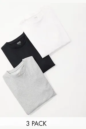 ASOS 3-pack long sleeve muscle T-shirts in multiple colors