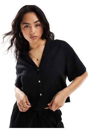 Pull&Bear Short sleeve linen mix shirt in - part of a set