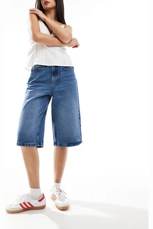 Noisy May Denim skater short mid wash