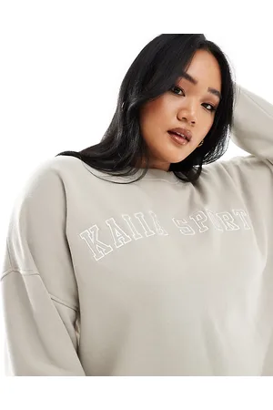 Kaiia Plus logo sweatshirt in stone - part of a set