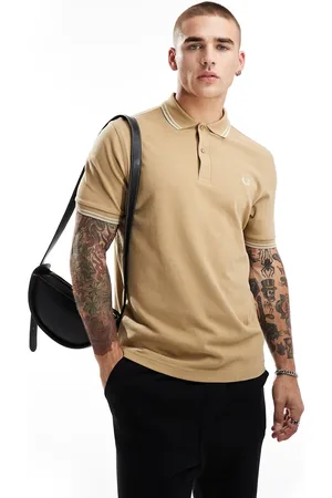 Fred Perry Twin tipped polo shirt in beige
