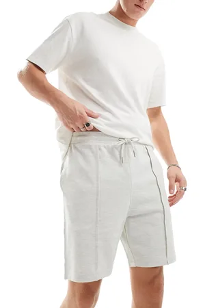 ASOS Slim pique shorts in heathered beige