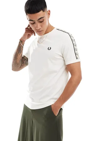 Fred Perry Contrast tape ringer T-shirt in off