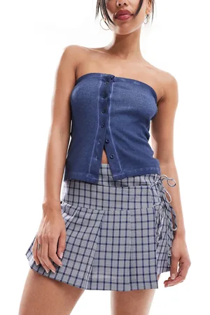COLLUSION Wrap mini kilt in plaid