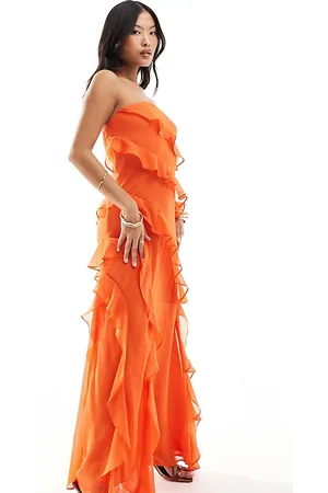 EVER NEW Bandeau ruffle midaxi dress in