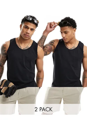 Threadbare 2 pack pocket tank tops in