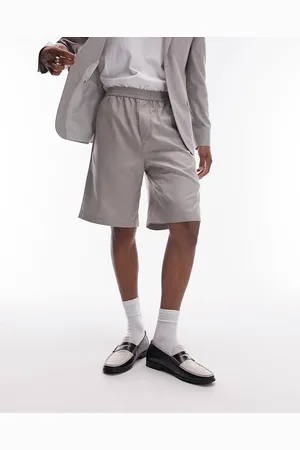 Topman Linen blend shorts in stone