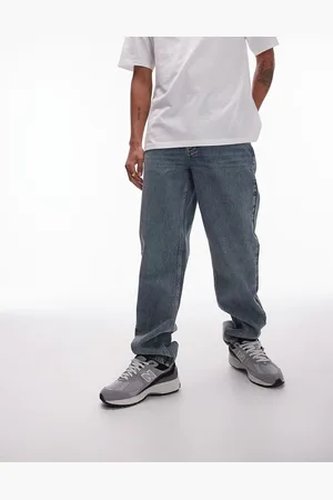 Topman Straight leg jeans in washed out tinted