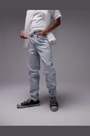 Topman Taper jeans in bleach wash