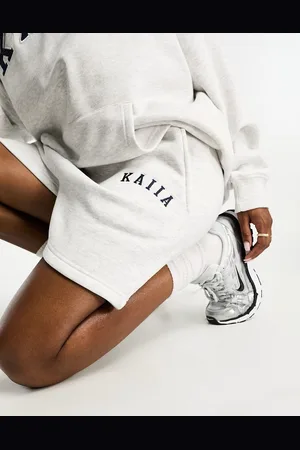 Kaiia Sweat logo shorts in heather - part of a set