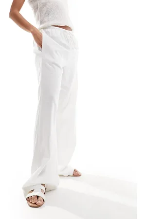 Cotton On Cotton On drawstring straight leg pants in linen blend