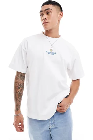 Cotton On Cotton On relaxed boxy T-shirt with happy hour sunshine graphic