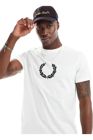 Fred Perry Flocked laurel wreath T-shirt in
