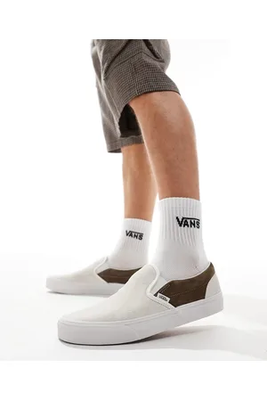 Vans Slip On Suede sneakers in cream and brown