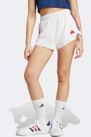 adidas Adidas Soccer Tiro woven shorts in with red stripes