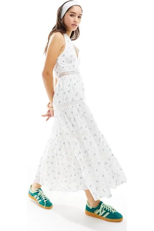 Cotton On Cotton On halter neck maxi prairie dress in soft ditsy