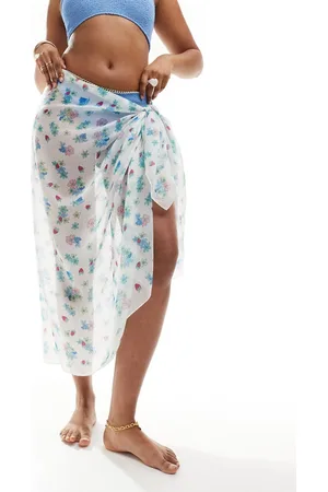 Cotton On Cotton On sarong with carry bag set in white delicate floral