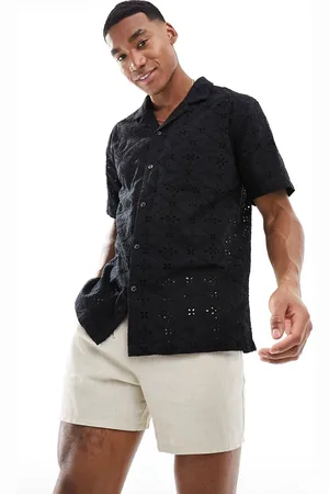Cotton On Cotton On relaxed camp collar shirt in broderie
