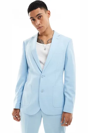 ASOS Skinny suit jacket in cornflower