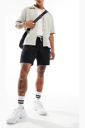Weekday Olsen regular fit linen blend shorts in