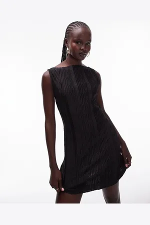 Topshop Crinkle plisse mini dress in