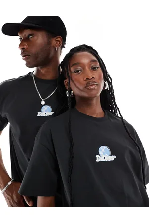 Dr Denim Unisex Trooper relaxed fit t-shirt with small front graphic print in off
