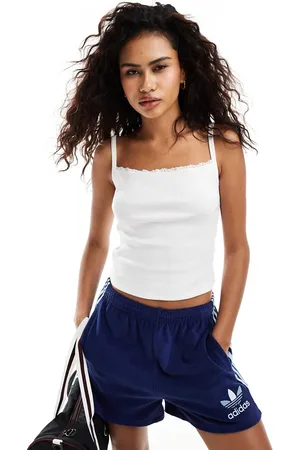 COLLUSION Lace trim cami in off