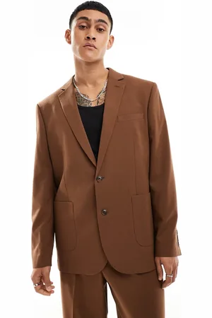 ASOS Relaxed suit jacket in chocolate