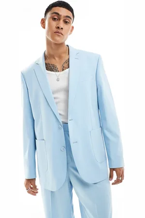 ASOS Relaxed suit jacket in cornflower