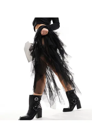 Public Desire Freak heeled ankle biker boots in