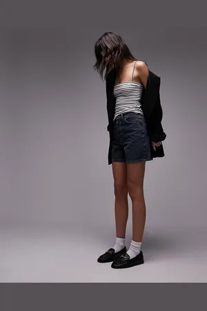 Topshop Stripe spaghetti strap tube top in mono