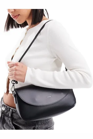 PASQ Flap-over shoulder bag with rope detail in