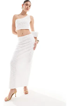 4th & Reckless Broderie lace maxi skirt in - part of a set