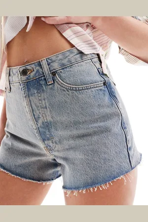 Topshop Denim lover shorts in bleach
