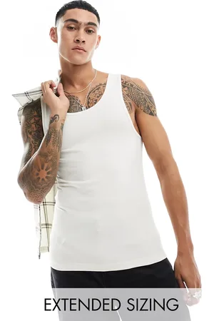 ASOS Muscle fit tank top in ecru