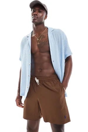 Ralph Lauren Traveler icon logo swim shorts in light