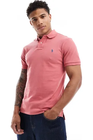 Ralph Lauren Player logo slim fit pique polo in washed