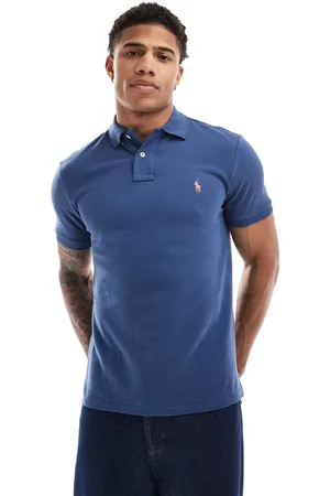 Ralph Lauren Icon logo slim fit pique polo in mid