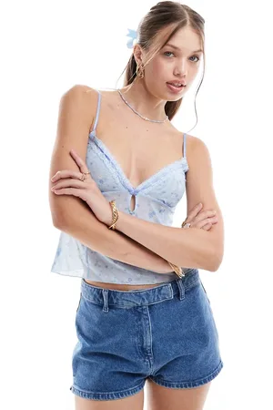 Cotton On Cotton On mesh cami crop pajama top in ditsy
