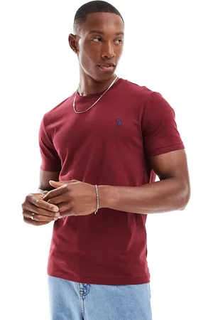 Ralph Lauren Icon logo t-shirt in burgundy