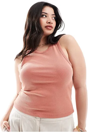 COLLUSION Plus washed ribbed tank top in