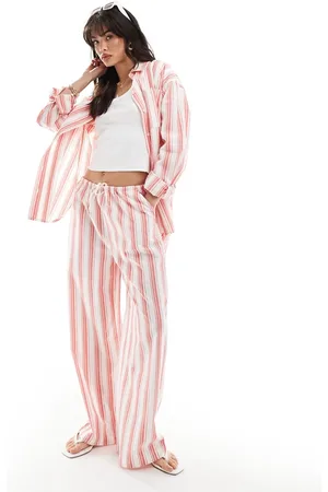 ASOS Pull on pants in red deckchair stripe