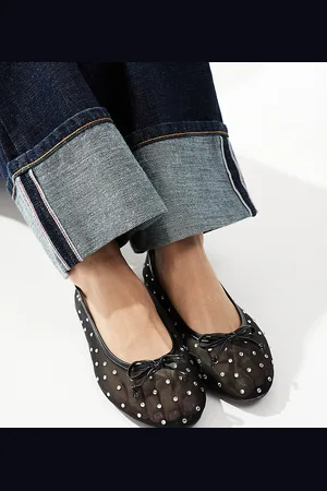 Raid Rimpi embellished ballet flats in mesh