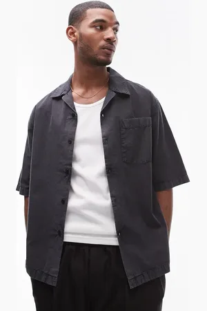 Topman Short sleeve relaxed washed shirt in